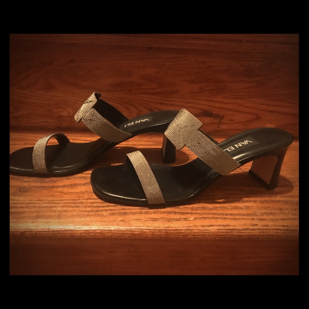 Dressy metallic heels